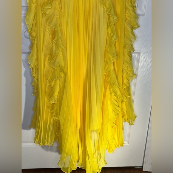 Mac Duggal Style # 70172 A-line Chiffon Gown High/Low in Sunshine - Picture 9 of 14